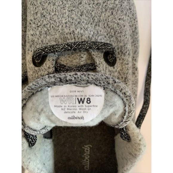 ALLBIRDS Wool Runners Mizzles lightweight gray athletic shoes sneakers 8 RARE - Picture 7 of 7